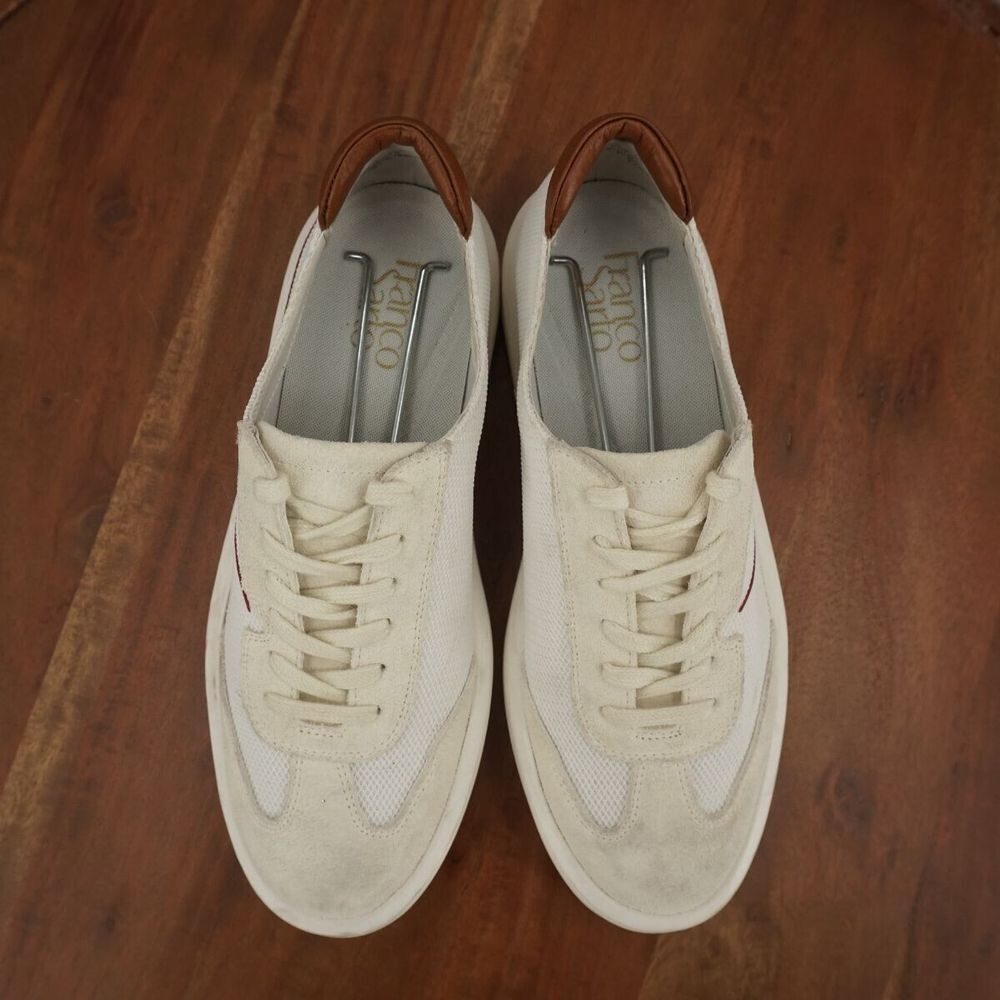 Franco Sarto Womens Lumiere Sneakers Shoes White Suede Mesh Lace Up 7.5M - Picture 6 of 10